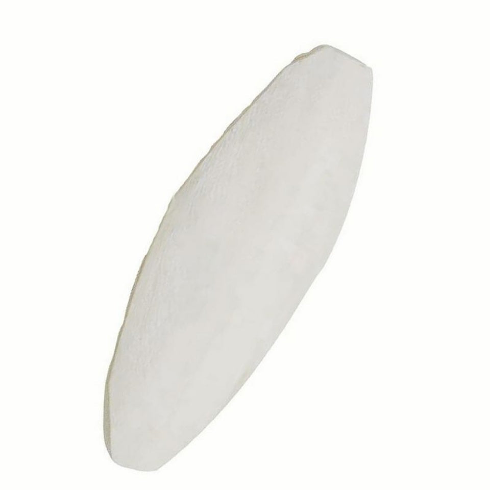 White oval scoop/measure for bird nutrition and supplement servings