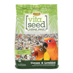 Vita Seed conure and lovebird natural blend bird food bag, green and white