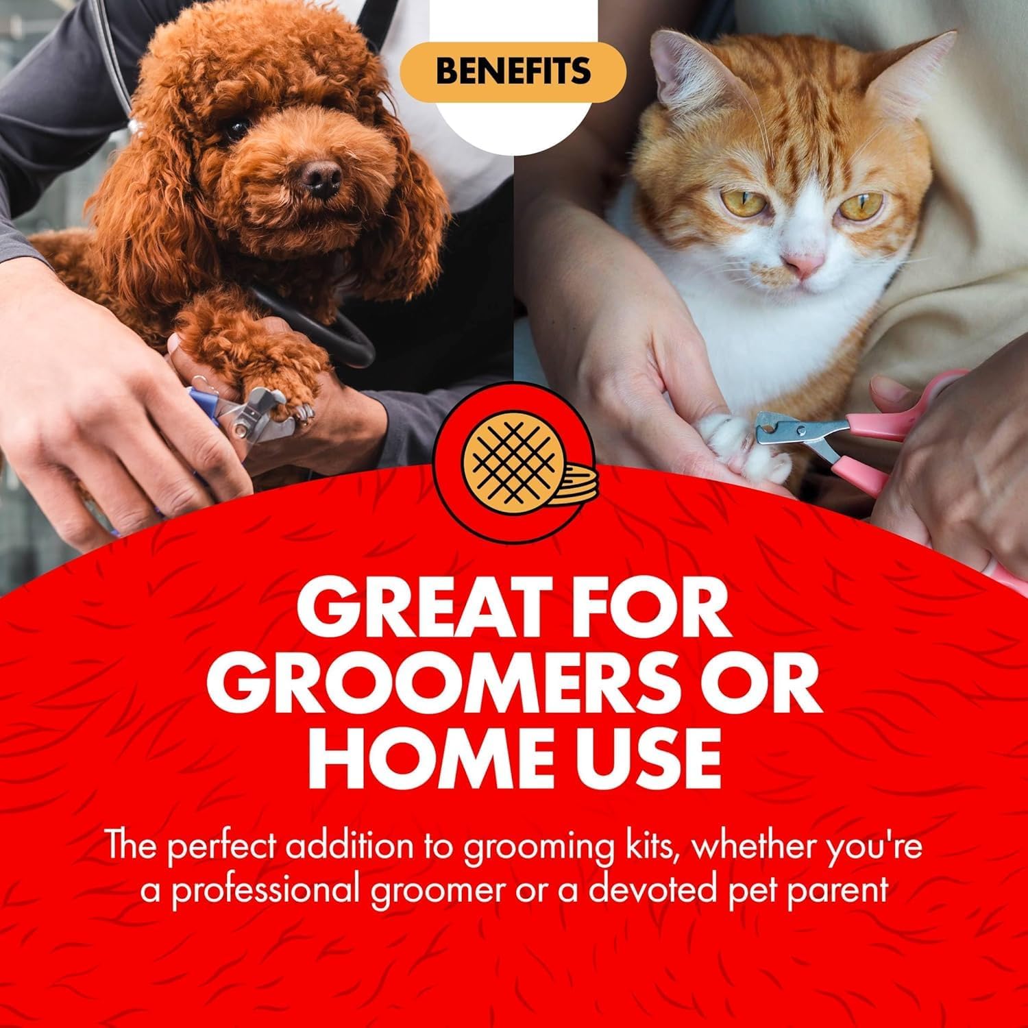 Styptic powder kit for groomers or home use, shown with dog and cat grooming.