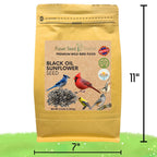 Brown bag of black oil sunflower seed for wild birds