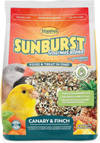 Resealable 2 lb canary & finch bird food bag with seed blend shown