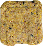 Square suet cake with visible seed and grain pieces