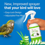 Aloe vera spray bottle with adjustable fine-mist trigger and easy-lock design