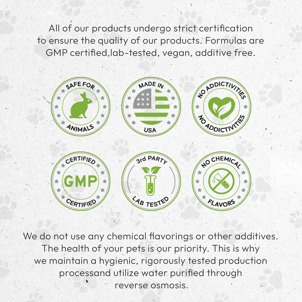 Bird respiratory supplement certification and quality badges on packaging