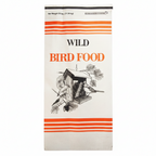 Alligator Brand wild bird food bag front with 'WILD BIRD FOOD' and orange stripes