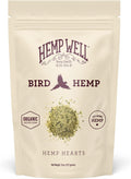 HempWell Bird Hemp hemp hearts resealable bag with “Organic” label and bird graphic