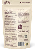 HempWell Bird Hemp hemp hearts bag back panel with product facts and FAQ details