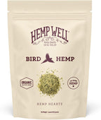 HempWell Bird Hemp hemp hearts resealable bag with USDA grown hemp and organic badge