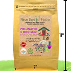 Bird seed and wildflower habitat mix pouch with resealable top, 2-in-1