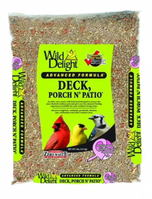 Wild Delight zero-waste wild bird food bag, advanced formula Porch n Patio, 5 lb