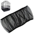 Bird cage seed catcher skirt, black nylon mesh with elastic edge