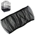 Bird cage seed catcher skirt, black nylon mesh with elastic edge