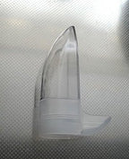 Clear hanging bird water dispenser bottle with built-in feeding tray