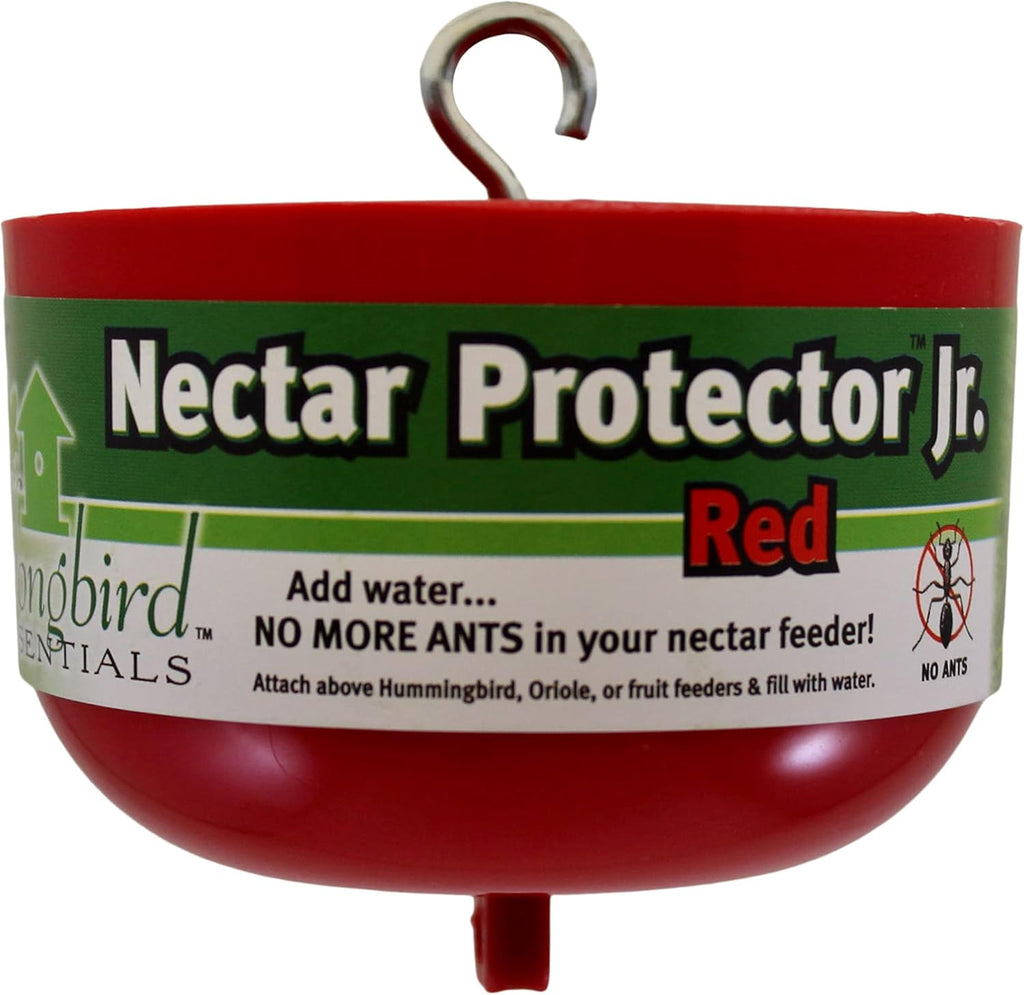 Nectar Protector Jr. ant moat in red plastic cup for hummingbird feeders, 9 oz