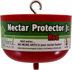 Nectar Protector Jr. ant moat in red plastic cup for hummingbird feeders, 9 oz
