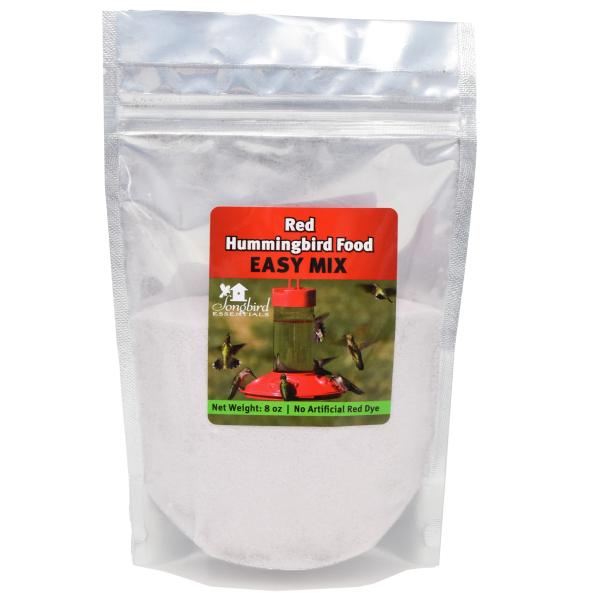 Hummingbird food mix pouch with red Easy Mix label, 8 oz